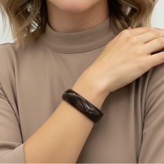 Pulsera Maxi Resina Café Oscuro