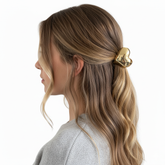 Pinza Corazón Latidos Dorada