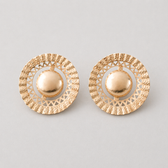 Aretes Maxi Topos bola Florecer - Bambú Rosa Joyas y Accesorios