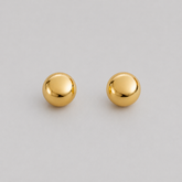 Aretes Topos Bola Dorados - Bambú Rosa Joyas y Accesorios
