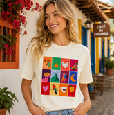 Camiseta Manga Corta Colombia café - Bambú Rosa Joyas y Accesorios