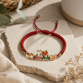 Pulsera Mapa I Love Colombia Dorada - Bambú Rosa Joyas y Accesorios