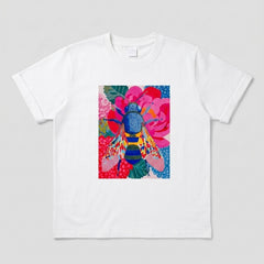 Camiseta manga corta blanca estampada insecto - Bambú Rosa Joyas y Accesorios