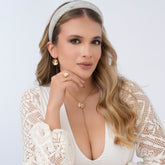 Collar Perla Margaritas Doradas