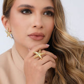 Anillo Estrella De Mar Dorado