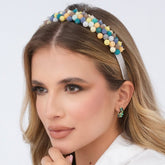 Diadema Recamada Perla Multicolor Tierra Conexión