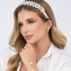Diadema Recamada Perla Multicolor Conexión
