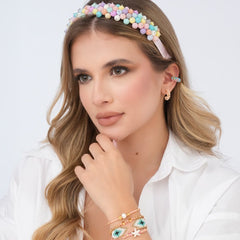 Diadema Recamada Perla Multicolor Conexión