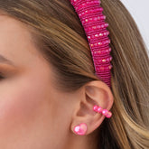 Ear Cuff Porcelanicron Esencial Visos Fucsia