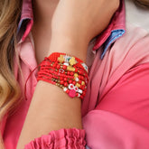 Set De Pulseras X8 Esencial Rojo