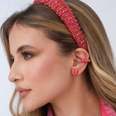 Ear Cuff Porcelanicron Esencial Visos Rojo