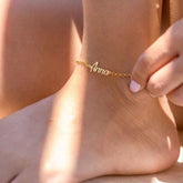 Tobillera personalizada Dorada o plateada