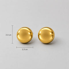 Aretes Maxi Topo Dorados Florecer - Bambú Rosa Joyas y Accesorios