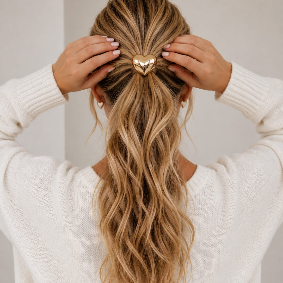 Accesorio para el cabello Corazón Dorado - Bambú Rosa Joyas y Accesorios