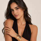 Pulsera Brazalete Mariposa Calada Silueta Dorado - Bambú Rosa Joyas y Accesorios