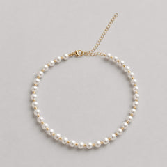 Collar Choker Perlas Dorado Florecer - Bambú Rosa Joyas y Accesorios