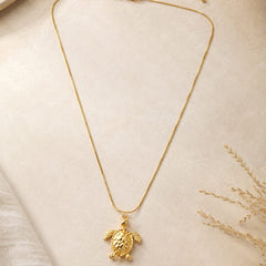 Collar Dije Tortuga Dorado