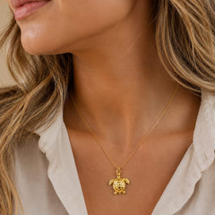 Collar Dije Tortuga Dorado