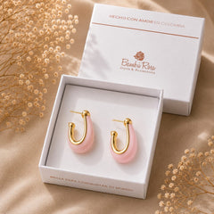 Aretes Maxi Candongas Palo de Rosa Aura
