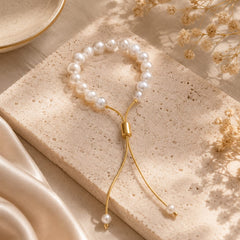 Pulsera Perla Dorado Aura