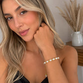Pulsera Perla Balin Dorado Aura