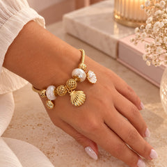 Pulsera Pandora con Dijes en Mar Dorada Creer