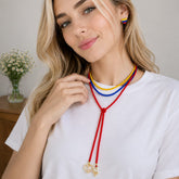 Collar Corbatin Colombia Dijes Dorado