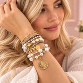 Set Pulseras Dijes surtidos X 7 Plateado Aura