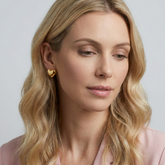 Aretes Topos Corazón Dorado - Bambú Rosa Joyas y Accesorios