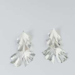 Aretes Platedos Largos Sirena - Bambú Rosa Joyas y Accesorios