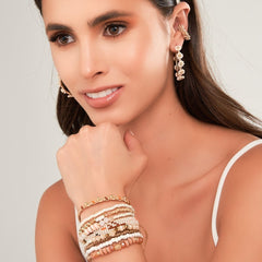 Pulsera Chaquiras Café - Bambú Rosa Joyas y Accesorios