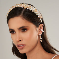 Diadema Tejida Color Pastel - Bambú Rosa Joyas y Accesorios