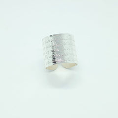 Anillo Plateado Padre Nuestro - Bambú Rosa Joyas y Accesorios