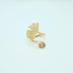 Anillo Espiral Cola De Sirena Dorado - Bambú Rosa Joyas y Accesorios