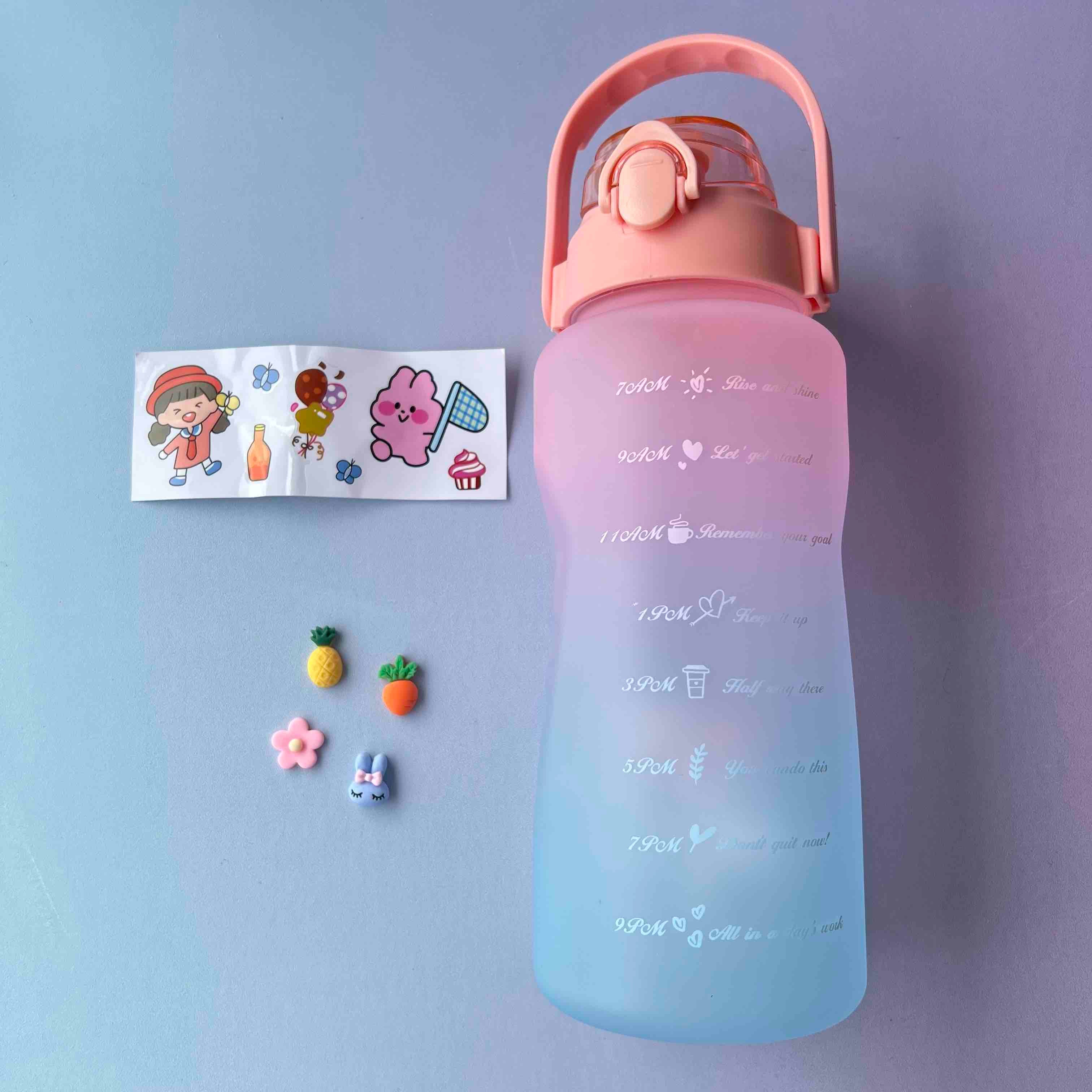 Termo grande 2lt degradado Azul-Rosado - Bambú Rosa Joyas y Accesorios