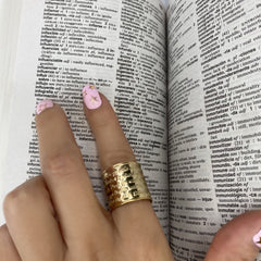 Anillo Padre nuestro - Bambú Rosa Joyas y Accesorios