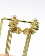 Aretes Largo Abanicos Dorados