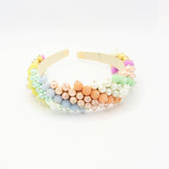 Diadema Tejida Multicolor Boreal - Bambú Rosa Joyas y Accesorios 