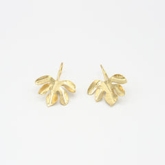 Aretes Gancho 5 Hojas Mini Dorado