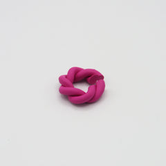 Earcuff Maxi Arcilla Trenzado Fucsia