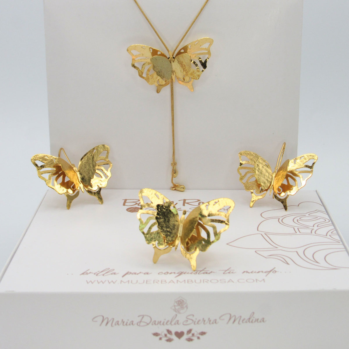 Set Mariposas musa Dorado