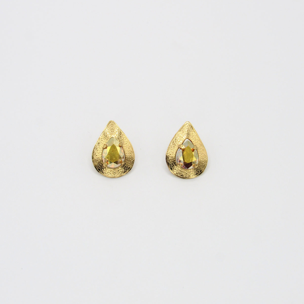 Aretes Topos Cristal Dorado