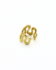 Anillo Ondulado Dorado