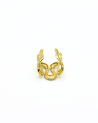 Anillo Ondulado Dorado