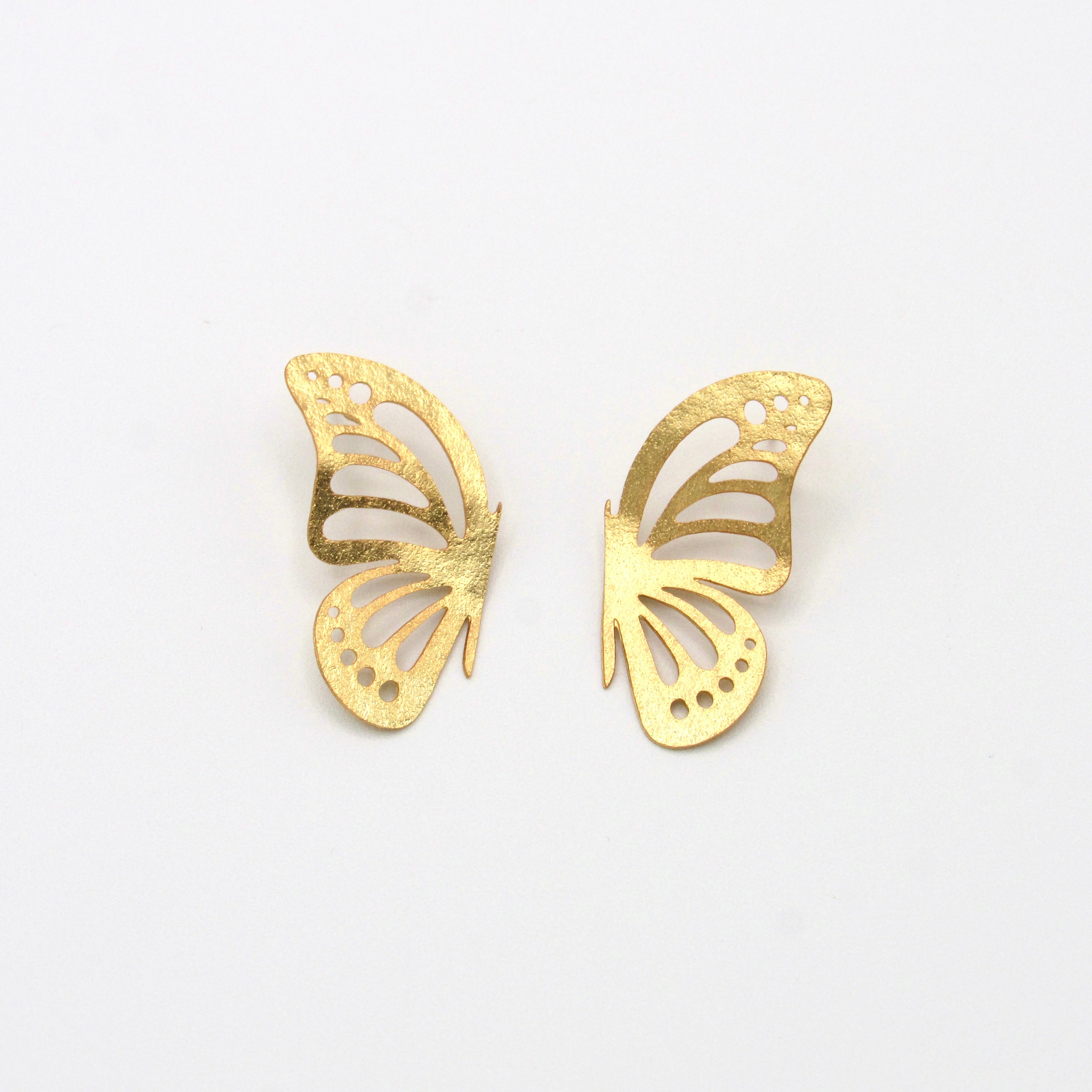 Aretes Maxi Topos Mariposa Media Dorado