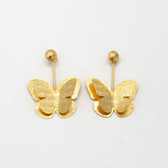 Aretes Dorados Mariposa Monarca