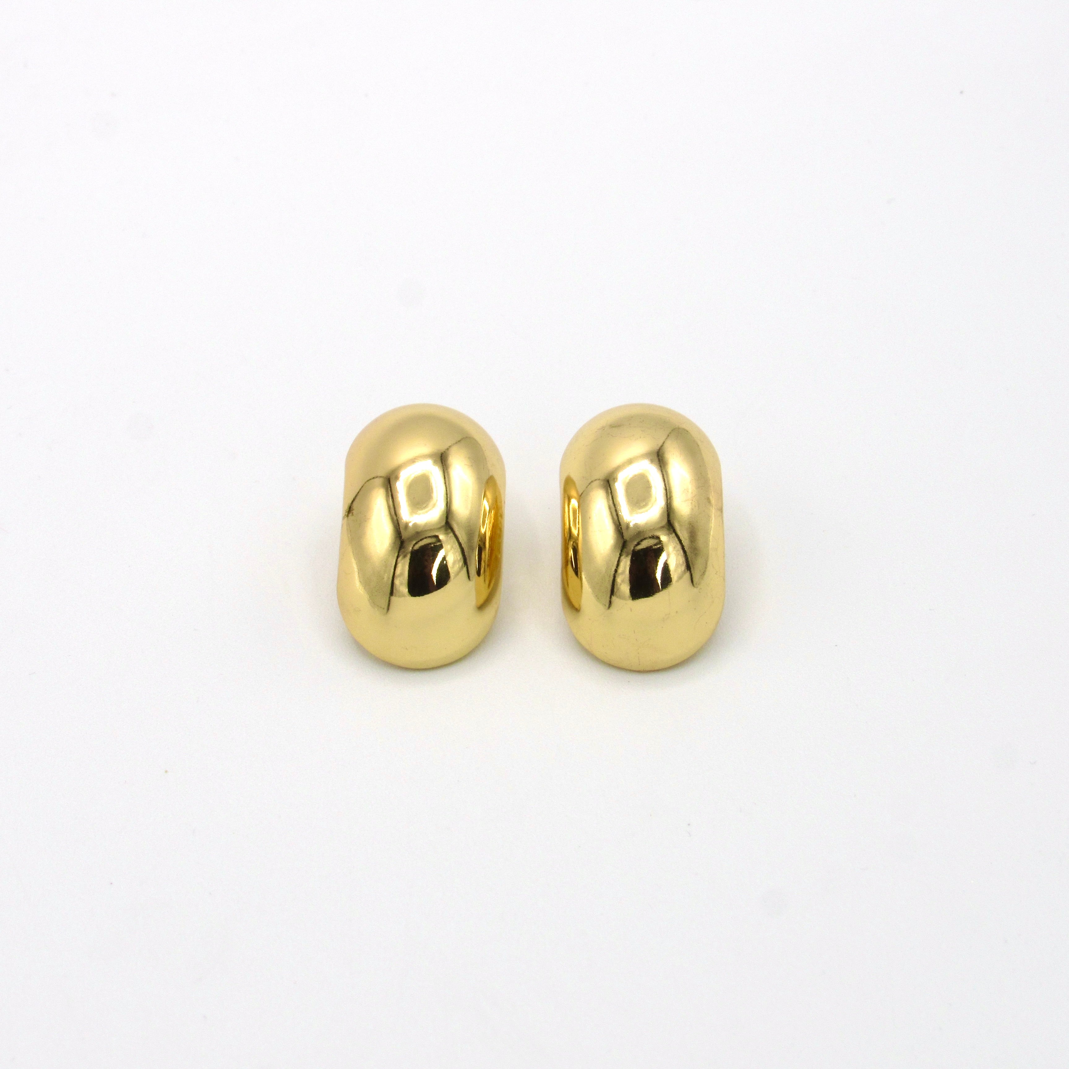 Aretes Lisos Esencial Dorados