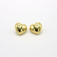 Set Aretes + Ear Cuff Corazon Esencial Dorados