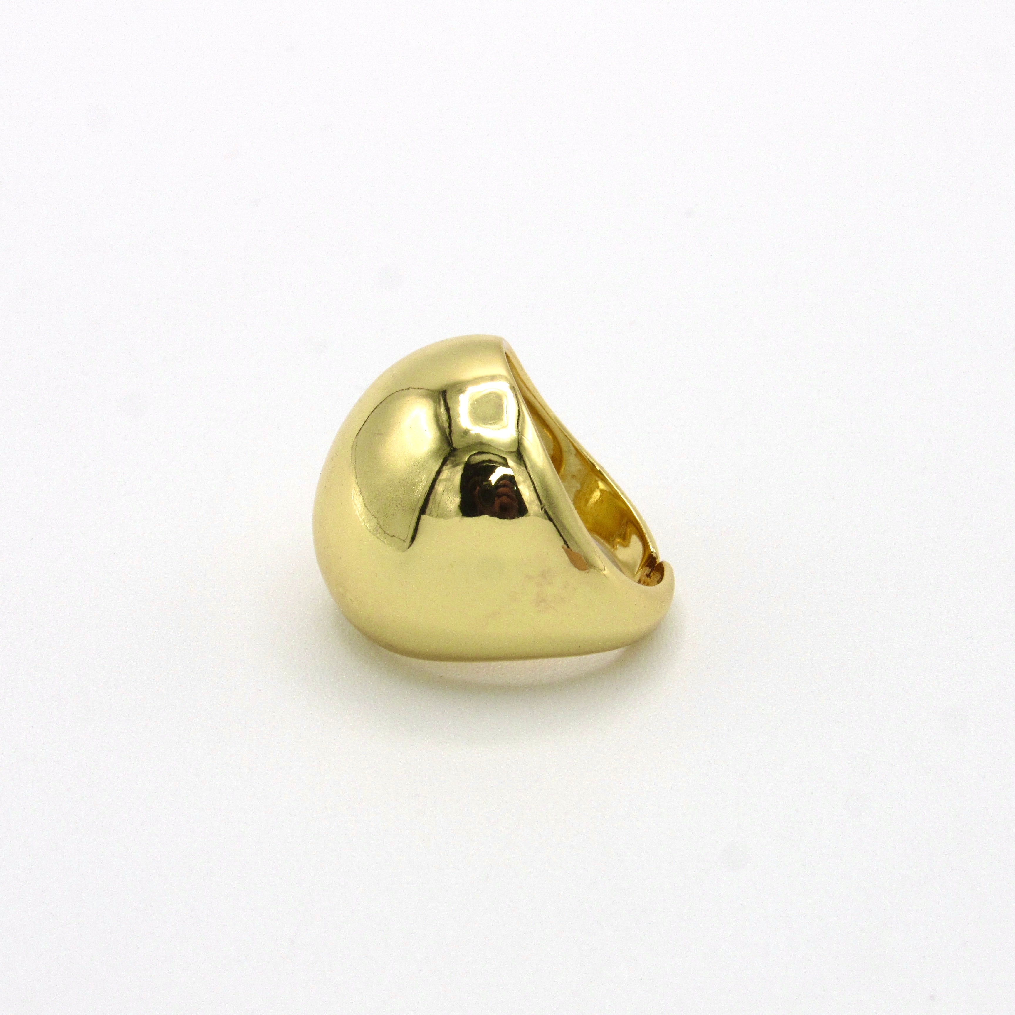 Anillo Esfera Lisa Esencial Dorado