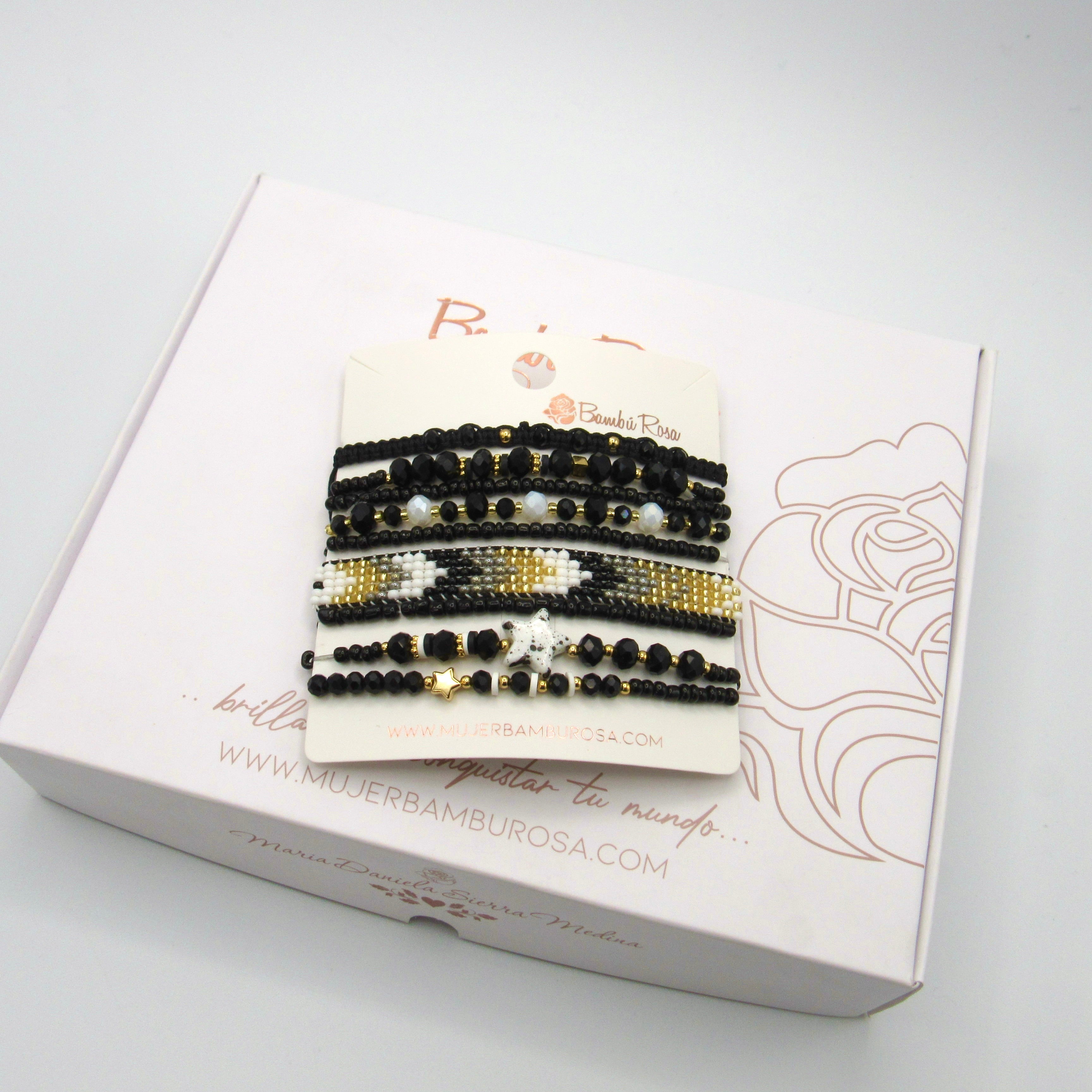 Set De Pulseras X9 Conexión Negro